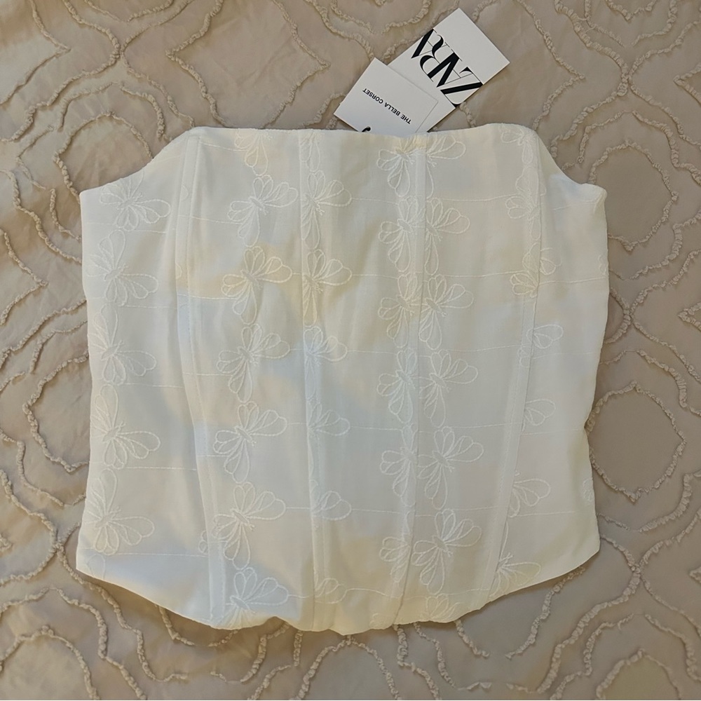 Zara Corset Top Embroidered